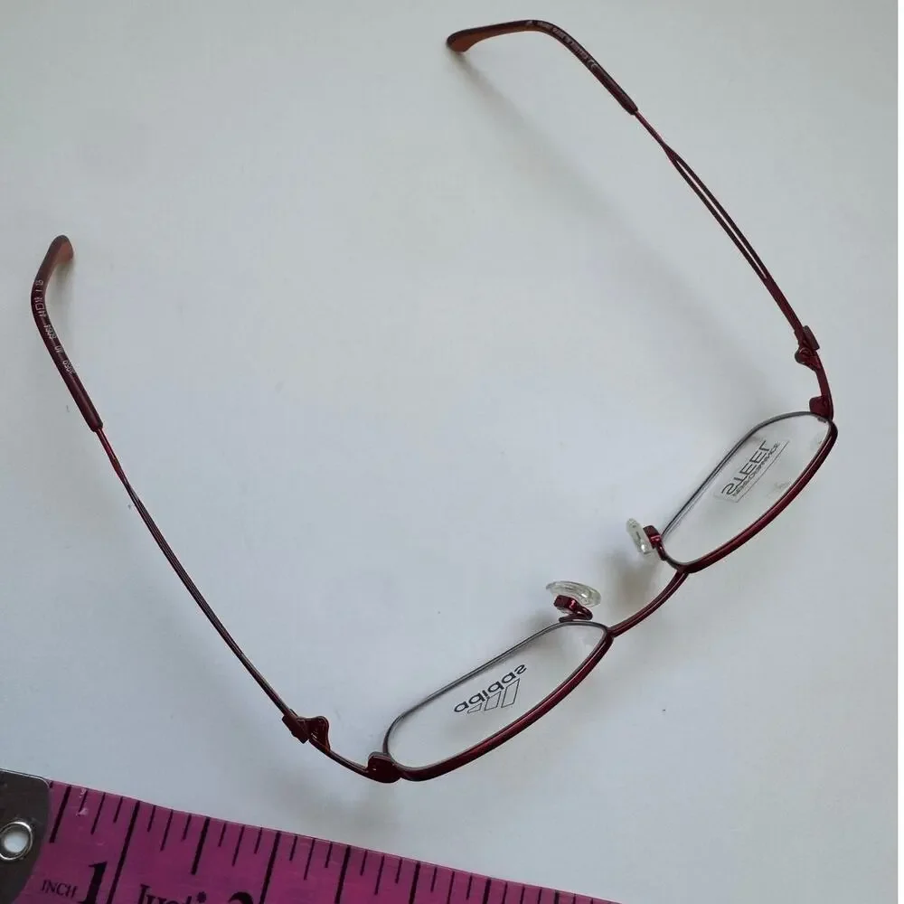 NEW Adidas Kids A 959 Red Steel Frame Glasses